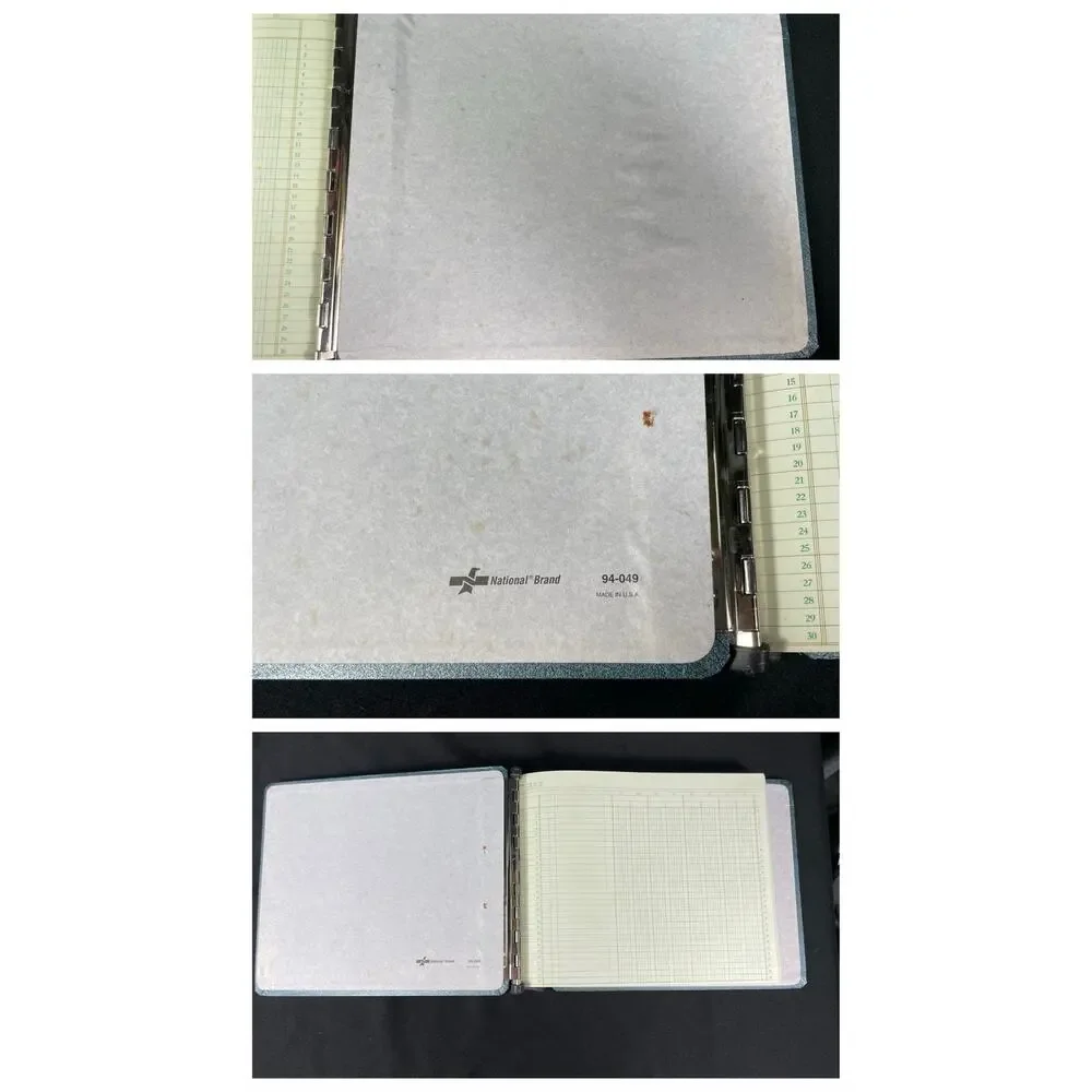 Vintage National Brand Blue Ledger with Paper, 9409, Office Supplies, Journaling